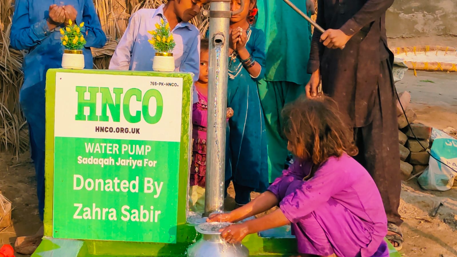 Hand water pump installation 1